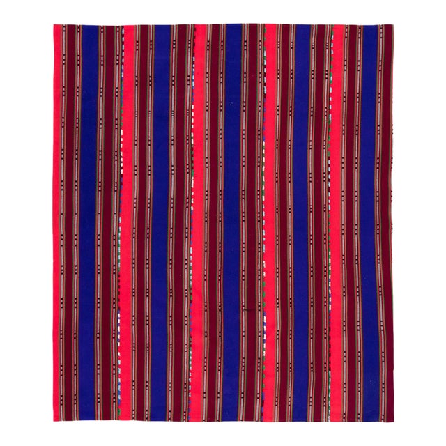 Vintage Chaput Kilim Wool Rug With Striped Design by Rug & Kilim, 1950-1959 For Sale