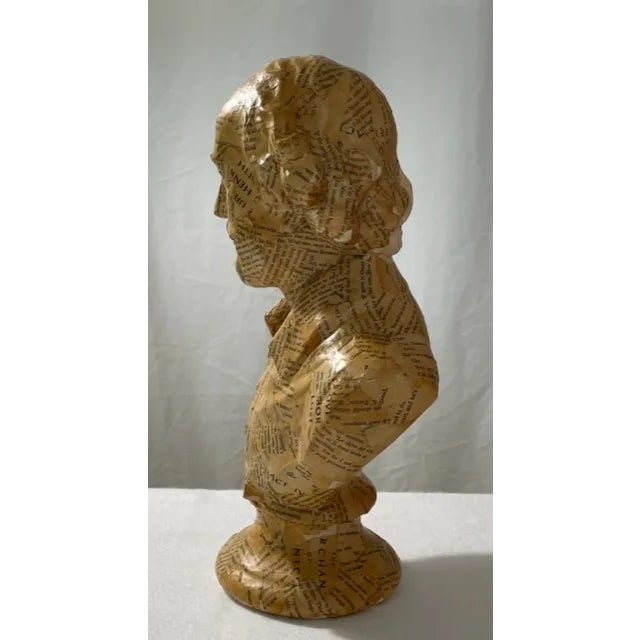 Made in the early 1990's, this handmade bust of Shakespeare was used for a window display at Tiffany & Co. Made of plaster...
