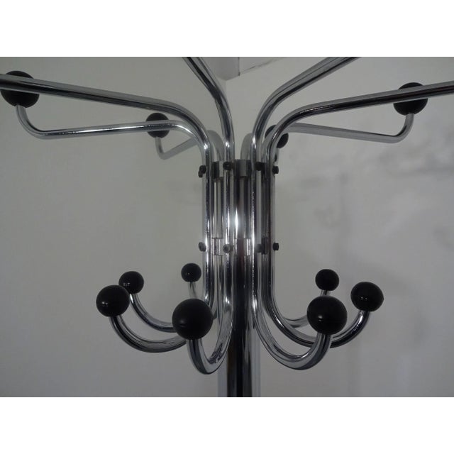 Black Chrome Plated Steel Tubular Coat Rack, 1940s For Sale - Image 8 of 18