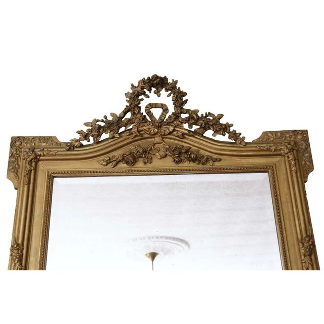 Large Antique C1900 Gilt Overmantle Wall Mirror – High-Quality Ornate Design This mirror features a striking design,...