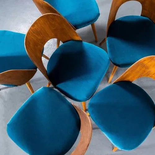 Wood Upholstered Dining Chairs by Oswald Haerdtl, 1960s, Set of 6 For Sale - Image 7 of 11