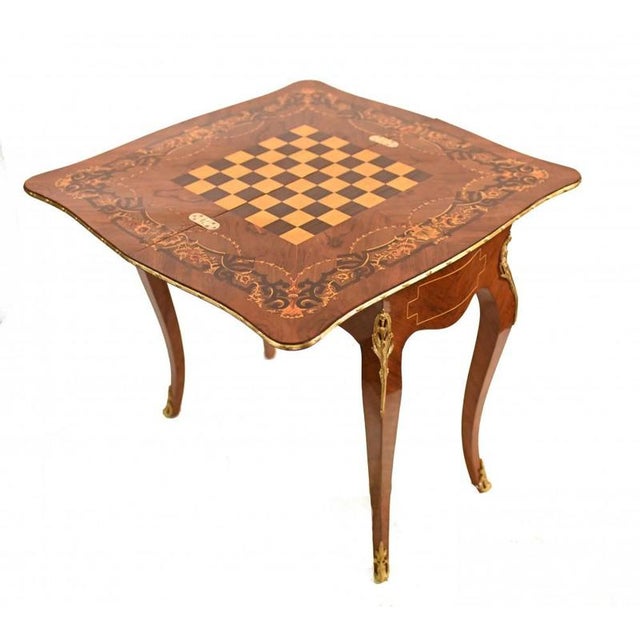 Wood French Louis XVI Games Table For Sale - Image 7 of 16