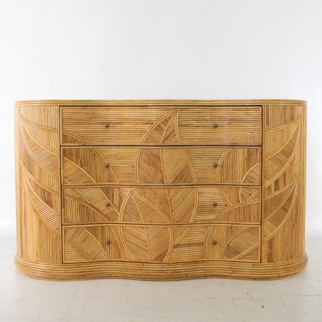 Curved Rattan Chest of Drawers For Sale - Image 9 of 18