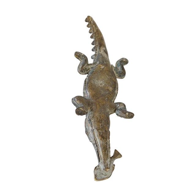 1980s Vintage Bronze / Ashanti Akan of a Crocodile I Coast For Sale - Image 5 of 7