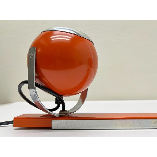 Metal Space Age Orange Double Eyeball Spot Wall Lamp, 1970s For Sale - Image 7 of 10
