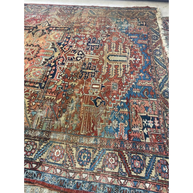 Antique Heriz Rug C. 1910-20's - 9 X 12 For Sale - Image 9 of 12