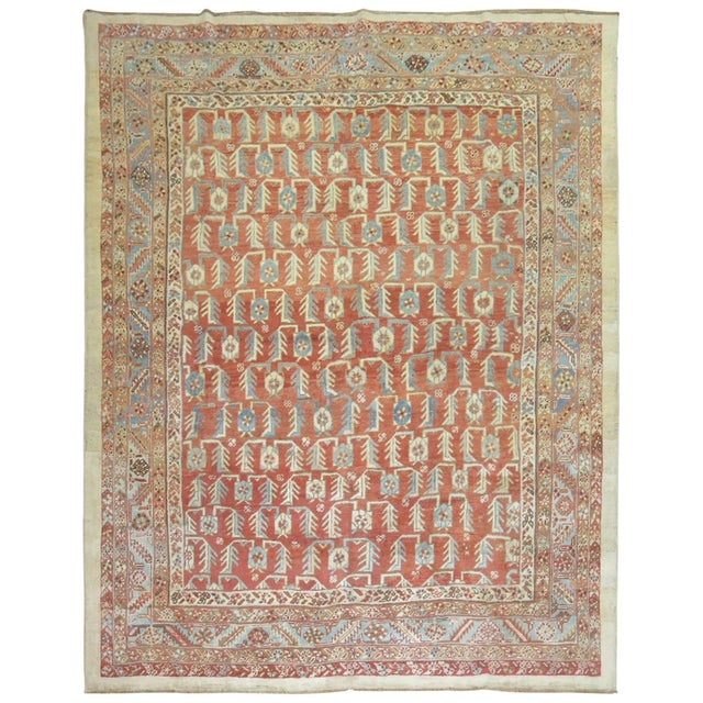 Antique Persian Bakshaish Rug - 7'9" x 9'8" For Sale - Image 9 of 18