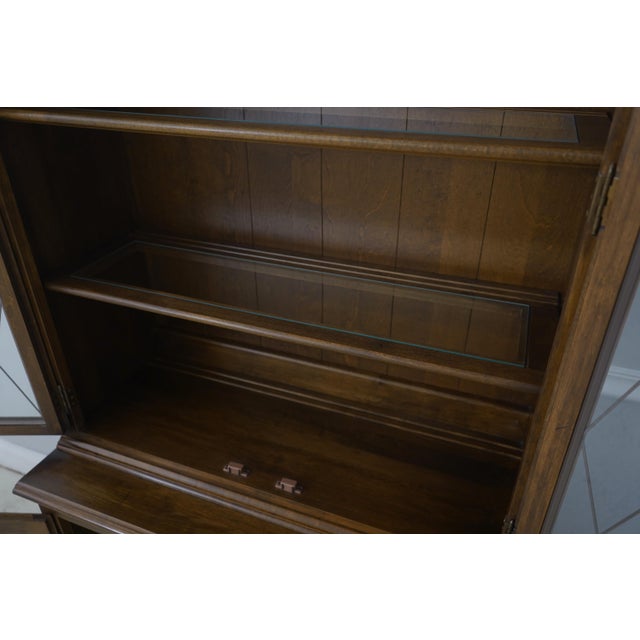 Ethan Allen Ethan Allen Maple 2 Door China Cabinet For Sale - Image 4 of 18