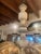 Wood Early 20th Century Large Blue and White Chippy Wood Chandelier For Sale - Image 7 of 14