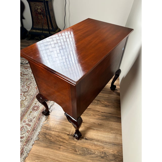 Vintage Solid Mahogany Chippendale Style Lowboy by Councill Craftsmen For Sale - Image 11 of 11