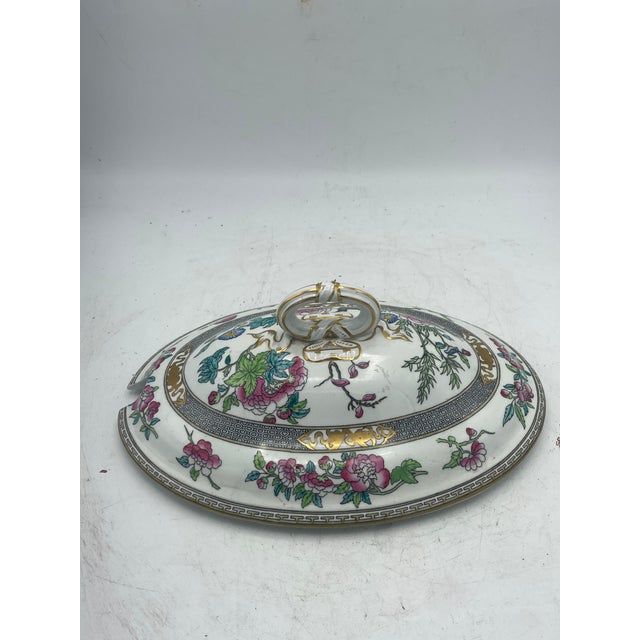 Antique Mintons of England Tureen With Handled Lid Indian Tree Pattern For Sale - Image 9 of 11