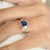18k Gold Pear Cut Sapphire Diamond Toi Et Moi Engagement Ring Size 5 For Sale In New York - Image 6 of 12