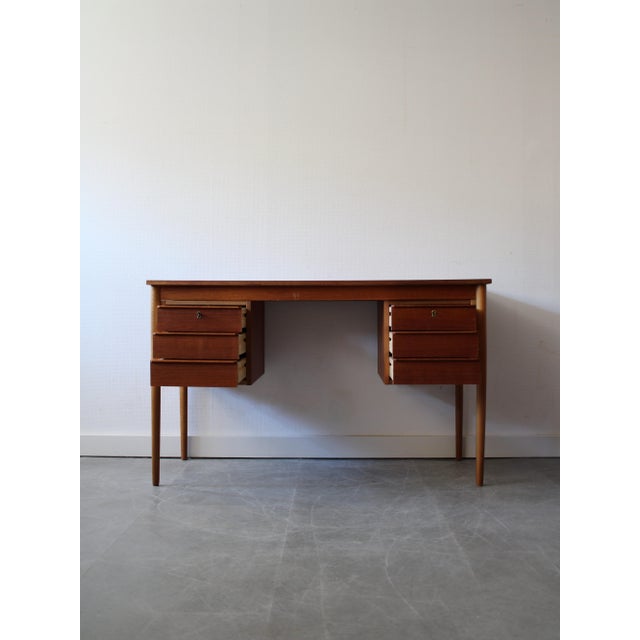 Mid-Century Modern Vintage Danish Desk in Teak, 1960s For Sale - Image 3 of 9