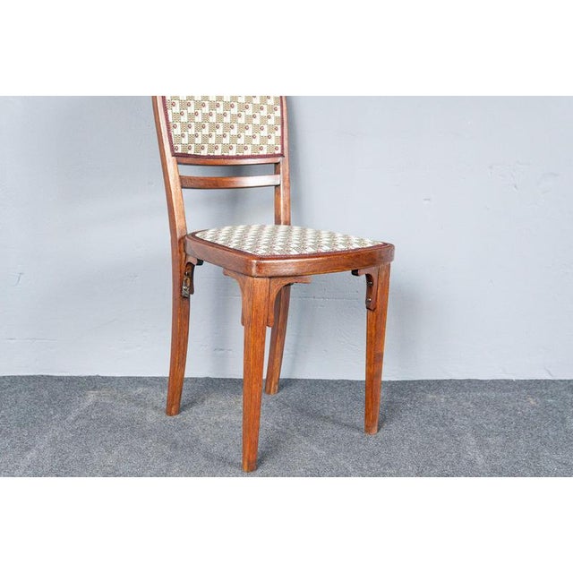 Beige Art Nouveau No. 715 Chair by Gustav Siegel for J.&J. Kohn, Vienna, Austria, Early 20th Century For Sale - Image 8 of 18