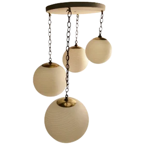 Four-Globe, Cascading Form Cahndelier