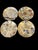 Late 20th Century Japanese Floral Chinoiserie Style Glass Plates With Gold Rims and Scalloped Edges - Set of 4 For Sale In Indianapolis - Image 6 of 12