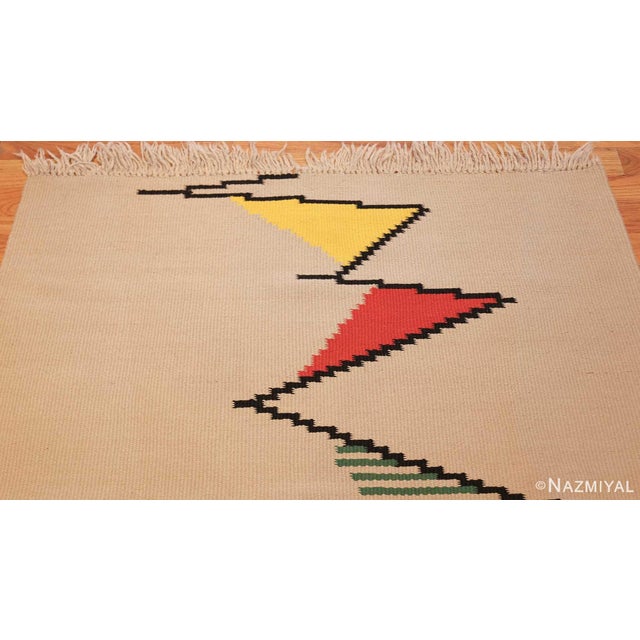 Beautiful Gallery Size Vintage Antonin Kybal French Kilim Rug, Country of Origin / Rug Type: French Rugs, Circa Date: Mid...