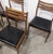 Set of six elegant Scandinavian chairs. Skaï seats in perfect condition. 1960s.