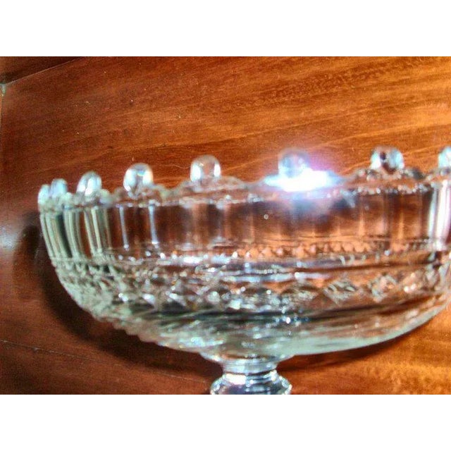 19th Century Anglo Irish Cut Glass Crystal Compote For Sale - Image 10 of 11