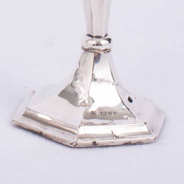 Metal 1910s Edwardian Sterling Silver Rowing Trophy Candlesticks - a Pair For Sale - Image 7 of 11