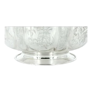 Early 20th Century English Silver Chinoiserie Centerpiece Bowl