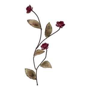 Rare Vintage Enameled Floral Wall Sculpture by Curtis Jere Circa 1960s