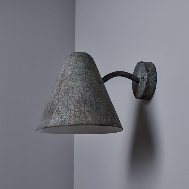 Metal 'ZuZu' Darkly Patinated Brass Wall Sconce in the Style of Jacques Biny For Sale - Image 7 of 18