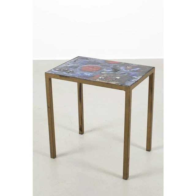 Blue Coffee Table with Arty Table Top For Sale - Image 8 of 8