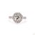 Antique Design 1.07 Carat Old European Cut Diamond Gold Ring, Size 6.5 For Sale - Image 4 of 9