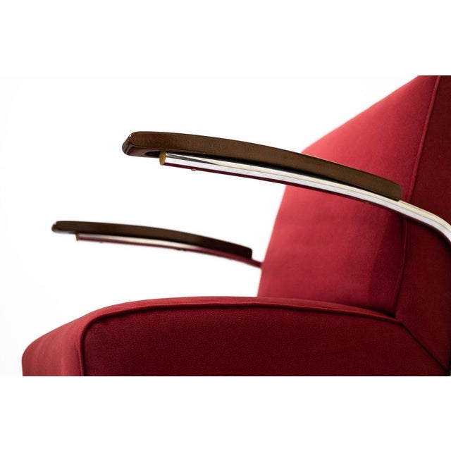 Brown Bauhaus Steel Pipe Chair by S411 by Thonet, Vienna, 1935 For Sale - Image 8 of 10