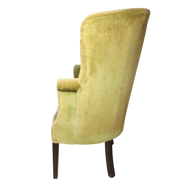 Mid 20th Century English Regency Revival Upholstered Wing Chair - Needs Reupholstery For Sale - Image 4 of 12