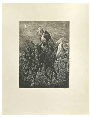 Wladyslaw Jahl, Don Quixote, Etching, 1951