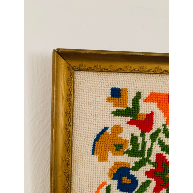 ヨーロッパアート　額縁セット　NEEDLEPOINT Vintage Vintage Framed Needlepoint Art
