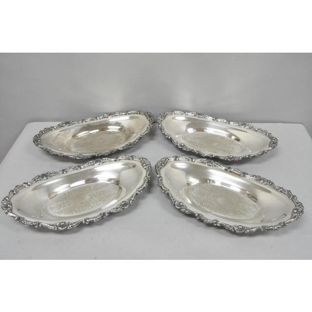Vintage Victorian Style Silver Plated Oval 13.5" Trinket Serving Dish (A) For Sale - Image 16 of 17