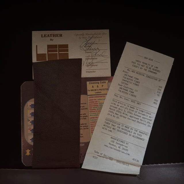 Lee Industries Lee Industries English Traditional Leather Club Chair — Aniline Leather, Oxblood For Sale - Image 4 of 4