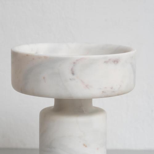 White Mid-Century Modern Banswara Marble Vase by Angelo Mangiarotti For Sale - Image 8 of 10