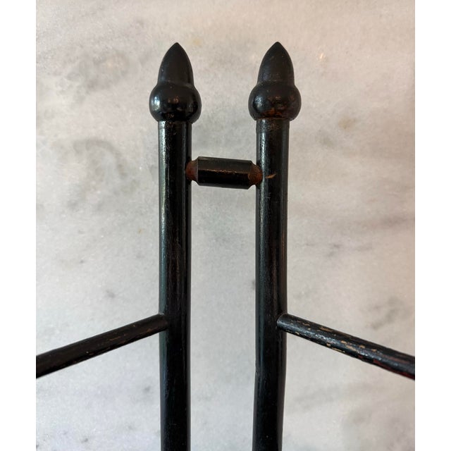 3 Shelf Black Wood Corner Etagere For Sale In Austin - Image 6 of 8