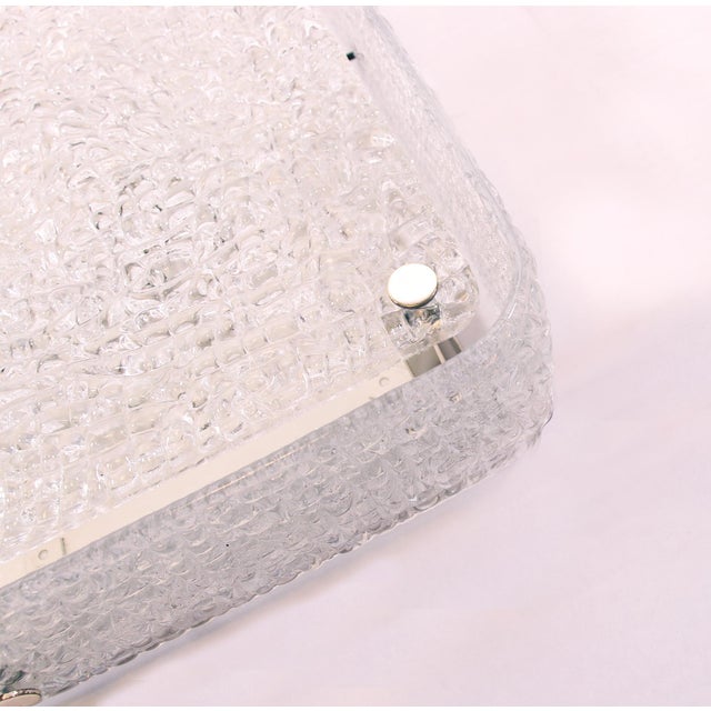 German Frosted Glass and Metal Ceiling Lamp from Kaiser Idell/Kaiser Leuchten, 1960s For Sale - Image 6 of 7