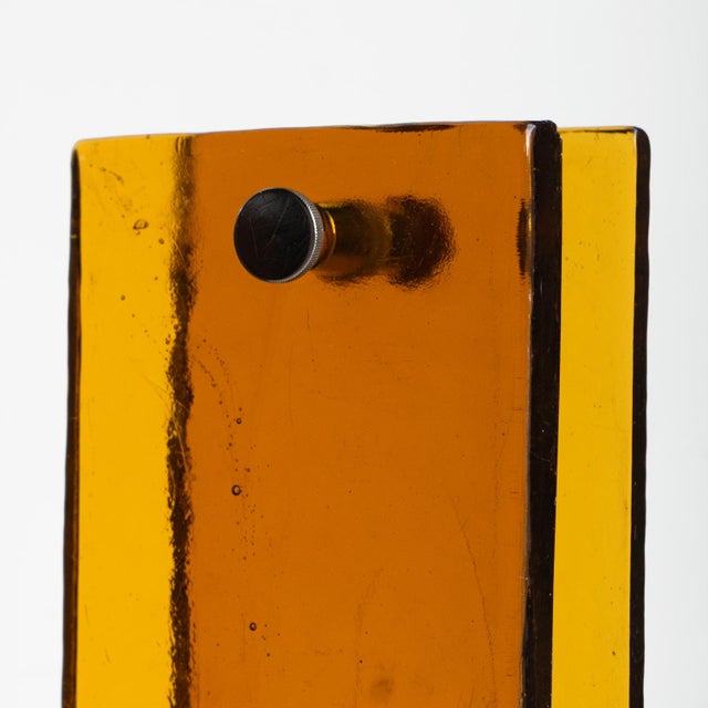 Vintage French Brutalist Amber Glass Push/Pull Door Handles, 1960s For Sale - Image 11 of 18
