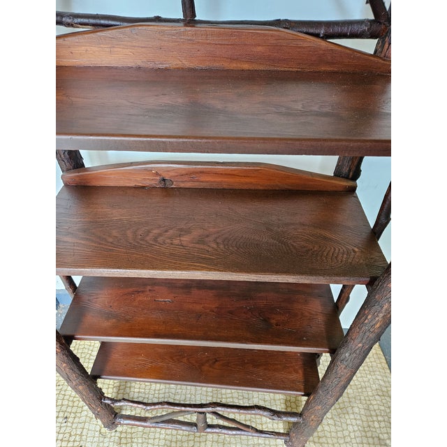 1920s Adirondack Rustic Twig Bookcase or Etagere For Sale - Image 4 of 5