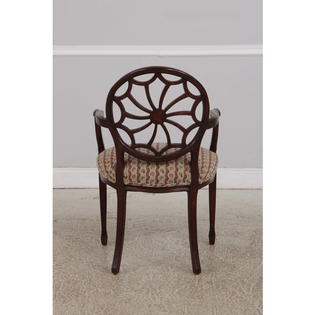 1990s Set of 8 Spiral Back Adams Style Dining Room Chairs For Sale - Image 5 of 18