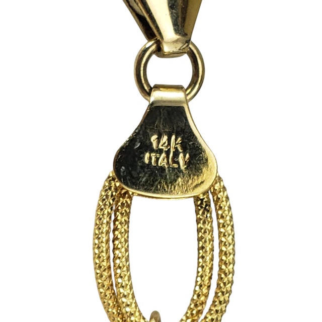 Metal Late 20th Century 14 Karat Yellow Gold Citrine Bead Lariat Necklace For Sale - Image 7 of 8