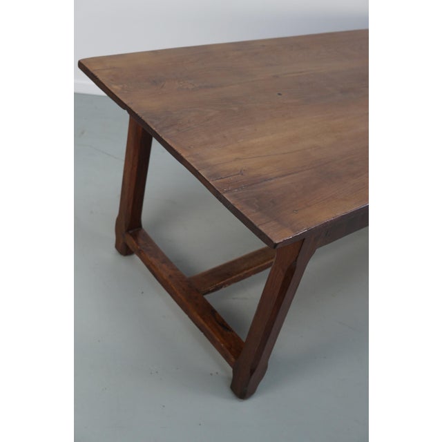 Early 20th Century French Rustic Oak & Elm Farmhouse Dining Table, 1890s For Sale - Image 15 of 18