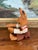 Vintage Hand-Carved Wooden Rabbit Doll With Articulated Limbs and Handmade Clothing. For Sale - Image 4 of 10