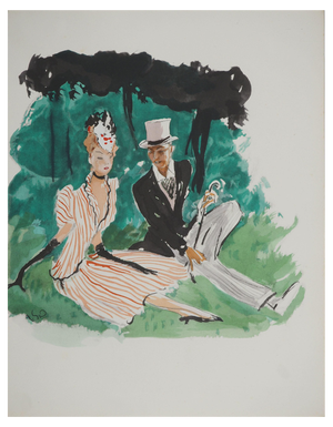 Jean-Gabriel Domergue, Summer Stroll, Lithograph