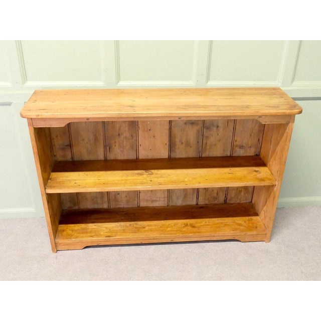 Open Front Pine Shelves, Pine Book Case This is an excellent antique heavy quality piece, the shelf has solid pine shelves...