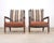 Campaign Pair of Ralph Lauren New Bohemian Leather Spindle Chairs For Sale - Image 3 of 18