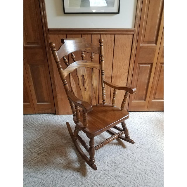 Virginia House Solid Oak Rocking Chair Chairish