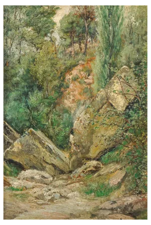 Joan Arzave Barnés, Treescape, Oil Painting