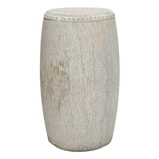 Chinese Studded Limestone Drum, C. 1900 For Sale